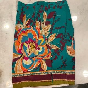Anthropologie Maeve Pencil skirt Oversized floral